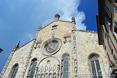 Como Cathedral, cattedrale di Santa Maria Assunta, church facade Stock Photo