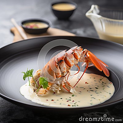 Comoros& x27; Langouste a la Vanille - A Decadent Seafood Dish Stock Photo