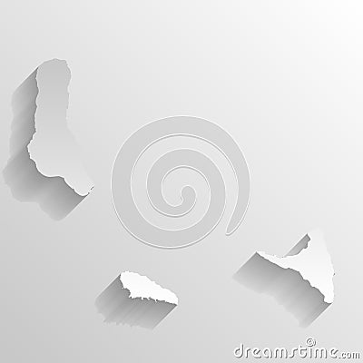 Comoros vector country map silhouette Vector Illustration