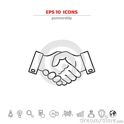 Business icons set. Startup business. Teamwork. Analysis. Globalization. Vector Illustration