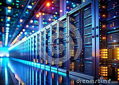 Compact Data Center Infrastructure Optimized Cooling and HighDensity Computing for SmallScale Environments Stock Photo