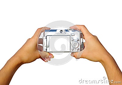 A compact digital camera Stock Photo