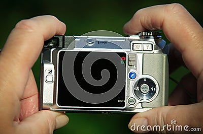 Compact digital camera Stock Photo