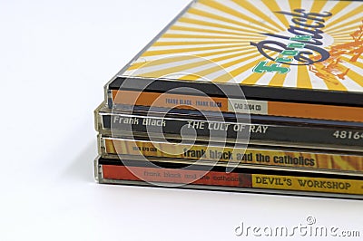 Compact Disc CD Albums from Frank .Black Editorial Stock Photo