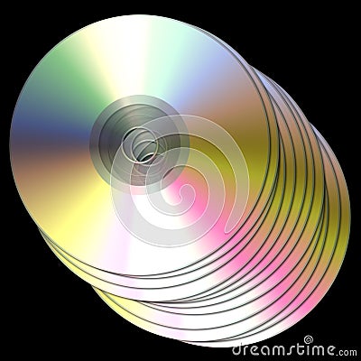 Compact discs / dvds Stock Photo