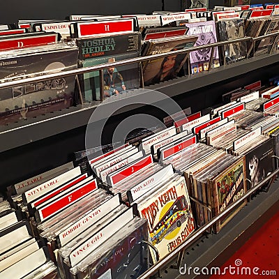 Compact discs for sale Editorial Stock Photo