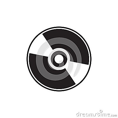 Compact disk, Blu-ray, CD or DVD icon isolated on white background. Perfect use for web, pattern, design, icon, ui, etc. Vector Illustration