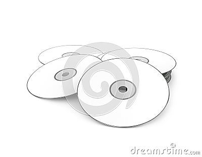 Compact disks or dvds, Stock Photo