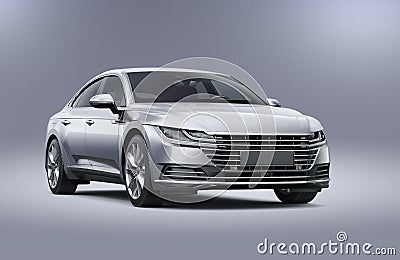 Compact executive car - studio shot - 3D render Stock Photo