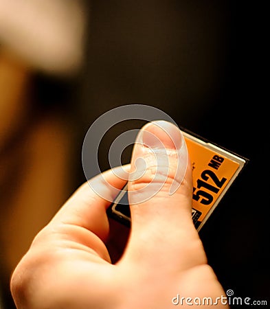 Compact Flash Card, Memory for Digital Camera Stock Photo