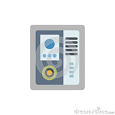 Compact Intercom System for Easy Installation Cartoon Illustration