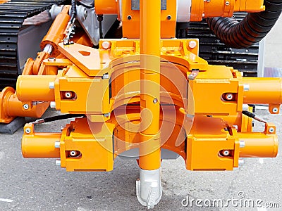 Compact multifunctional drilling rig Stock Photo