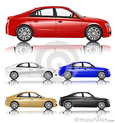 Compact sedan contemporary city car Stock Photo