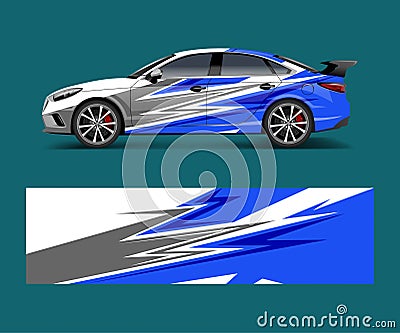 Company branding Car decal wrap design vector. Graphic abstract shapes designs company car Vector Illustration