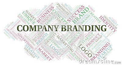 Company Branding word cloud Stock Photo