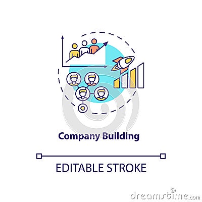 Company building concept icon Vector Illustration