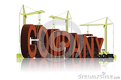 Company business under construction Stock Photo