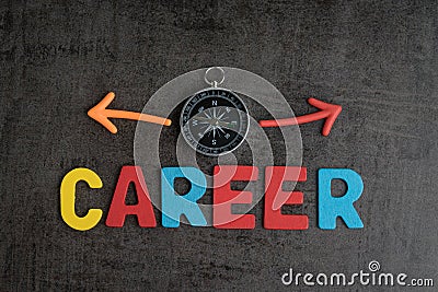 Company career path opportunities concept by colorful wooden alp Stock Photo