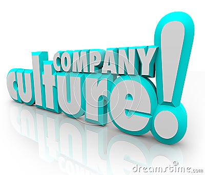 Company Culture 3d Words Team Organization Working Together Stock Photo