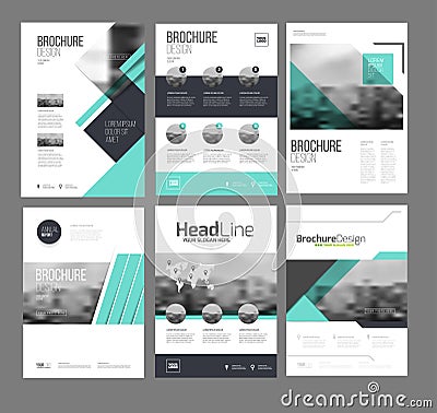 Company flyer vector illustration set Vector Illustration