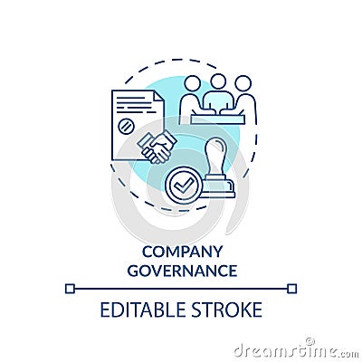 Company governance concept icon Vector Illustration