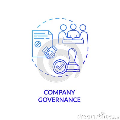 Company governance concept icon Vector Illustration