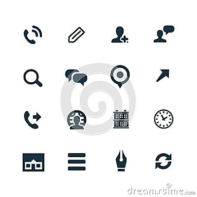 Company icons set Vector Illustration