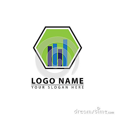 Company Investment Business Logo Vector. Financial company investment icon Vector Illustration