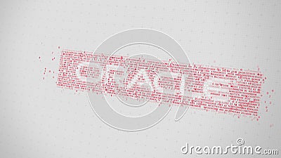 Oracle logo being made with many numbers. Digital business conceptual editorial 3D rendering Editorial Stock Photo