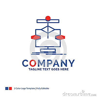 Company Name Logo Design For Algorithm, chart, data, diagram, fl Vector Illustration