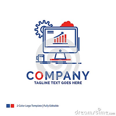 Company Name Logo Design For Analytics, chart, seo, web, Setting Vector Illustration