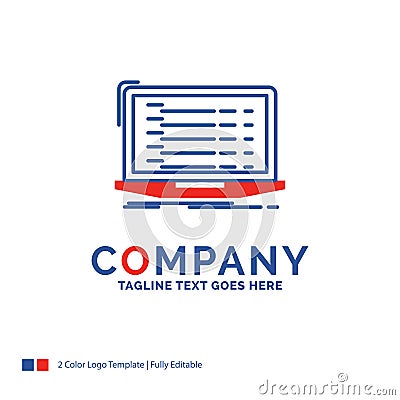 Company Name Logo Design For Api, app, coding, developer, laptop Vector Illustration