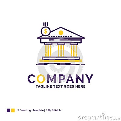 Company Name Logo Design For Architecture, bank, banking, buildi Vector Illustration