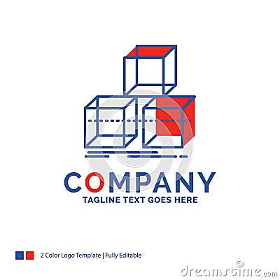 Company Name Logo Design For Arrange, design, stack, 3d, box. Bl Vector Illustration