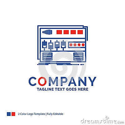 Company Name Logo Design For Audio, mastering, module, rackmount Vector Illustration