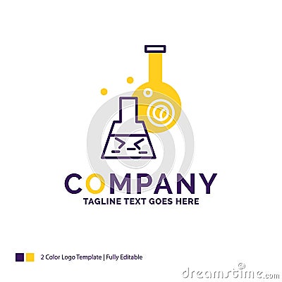 Company Name Logo Design For beaker, lab, test, tube, scientific Vector Illustration