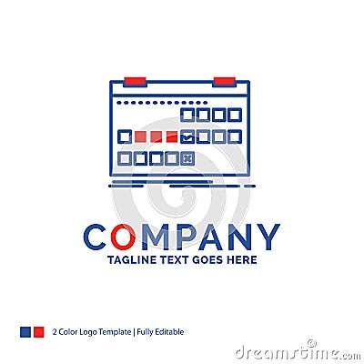 Company Name Logo Design For Calendar, date, event, release, sch Vector Illustration