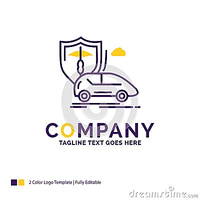 Company Name Logo Design For car, hand, insurance, transport, sa Vector Illustration