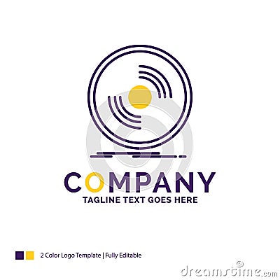 Company Name Logo Design For Disc, dj, phonograph, record, vinyl Vector Illustration