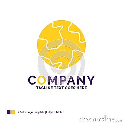 Company Name Logo Design For earth, globe, world, geography, dis Vector Illustration