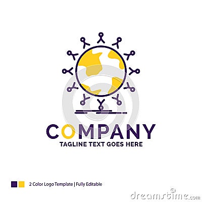 Company Name Logo Design For global, student, network, globe, ki Vector Illustration