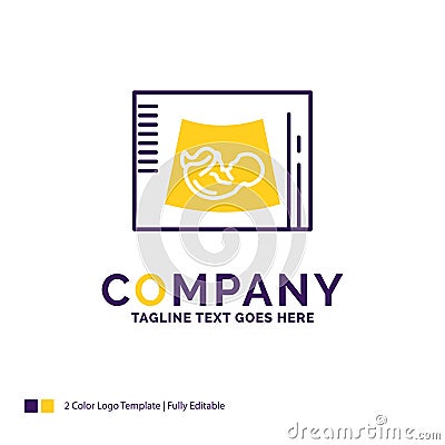 Company Name Logo Design For Maternity, pregnancy, sonogram, bab Vector Illustration