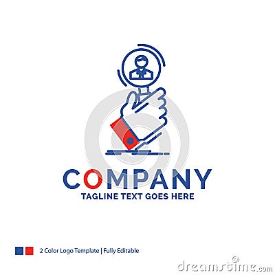 Company Name Logo Design For recruitment, search, find, human re Vector Illustration