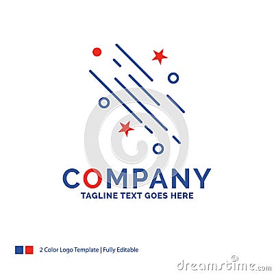 Company Name Logo Design For star, shooting star, falling, space Vector Illustration