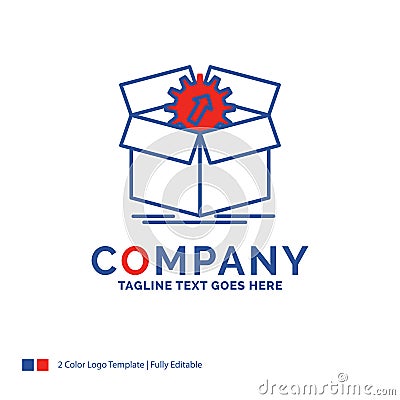 Company Name Logo Design For upload, performance, productivity Vector Illustration