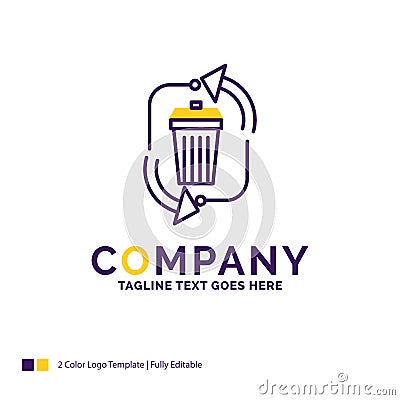 Company Name Logo Design For waste, disposal, garbage, managemen Vector Illustration