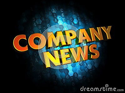 Company News Concept on Digital Background. Stock Photo