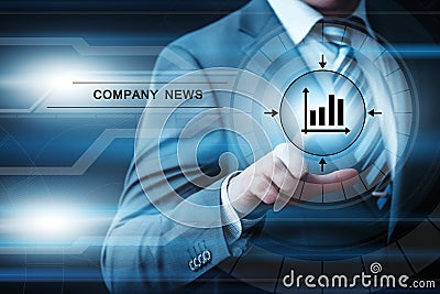 Company News Newsletter Business Technology Internet Concept Stock Photo