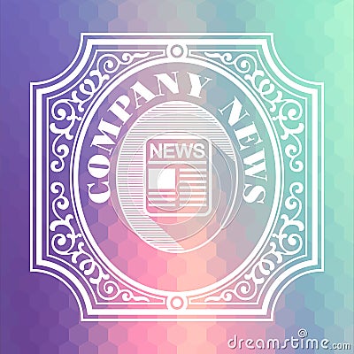 Company News. Pastels Vintage Design Concept. Stock Photo