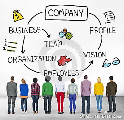 Company Organization Employees Group Corporate Concept Stock Photo